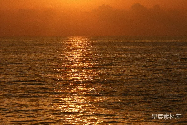 高清摄影 海面日落