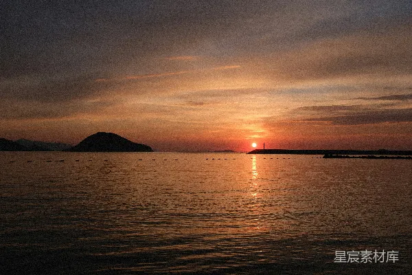 高清摄影 海上的日落