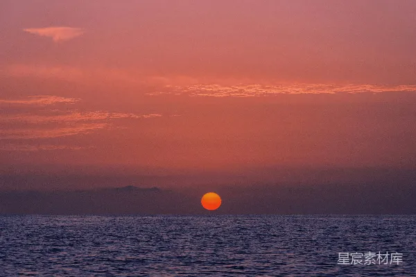 高清摄影 夕阳下的宁静海景