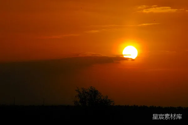 高清摄影 夕阳下的宁静时刻