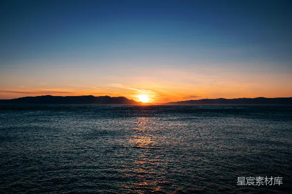 高清摄影 海平线上的日落