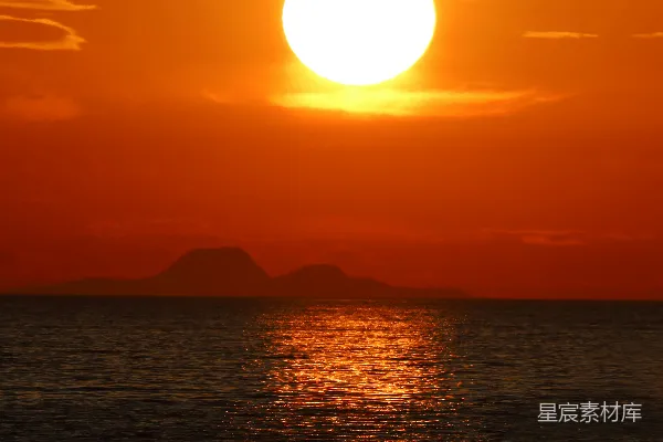 高清摄影 金色夕阳下的海洋