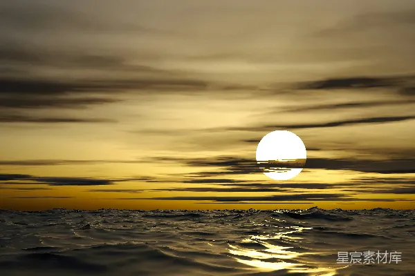 高清摄影 海天一色的夕阳