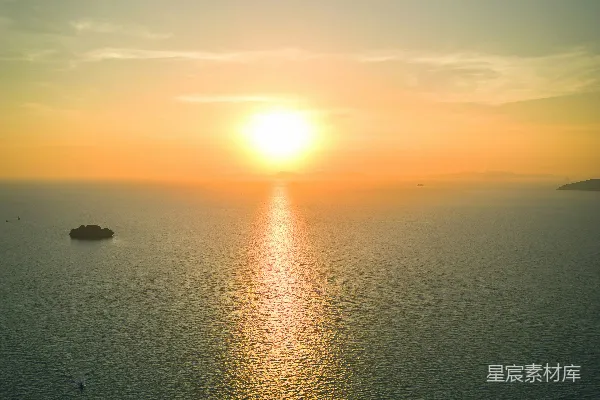 高清摄影 海天一色的夕阳