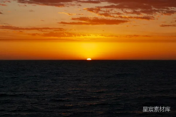 高清摄影 海平面上的夕阳