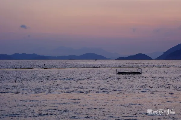 高清摄影 日落海滨的宁静