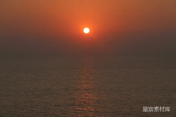 高清摄影 海平面上的夕阳