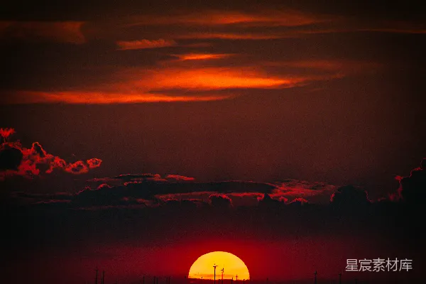 高清摄影 夕阳下的风车群