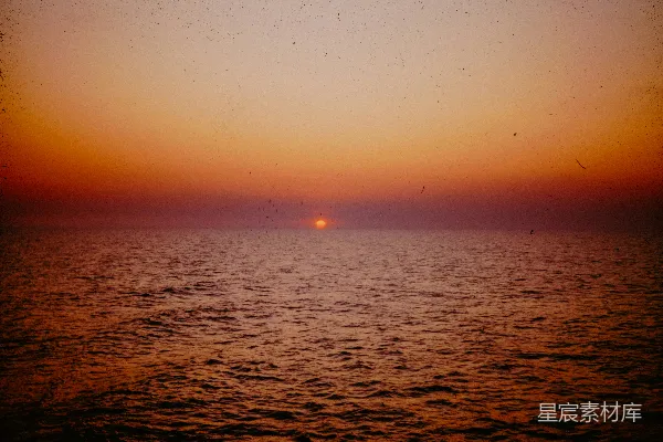 高清摄影 海平面上的夕阳