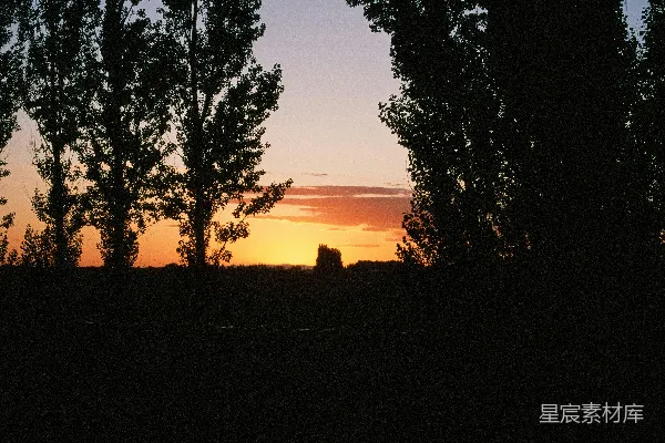 高清摄影 夕阳西下的宁静时刻