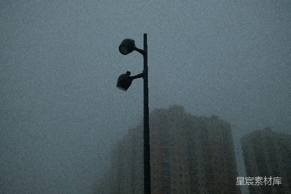 高清摄影 雾中的街灯