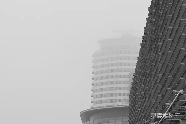 高清摄影 雾中高楼
