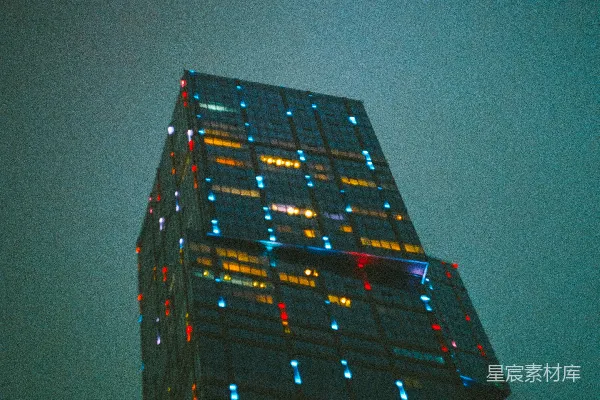 高清摄影 霓虹高楼夜景