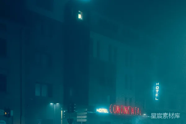 高清摄影 夜色中的霓虹灯