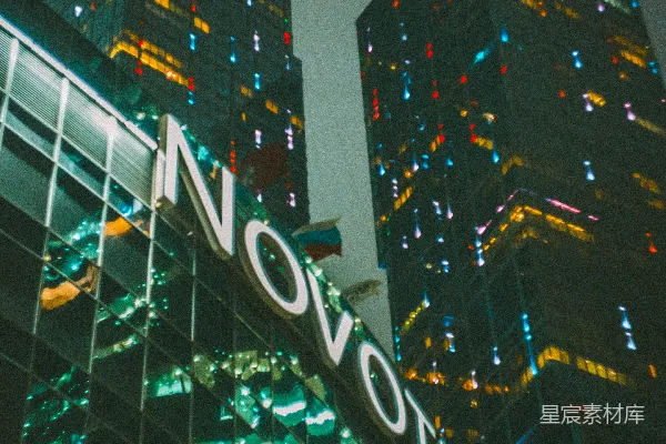 高清摄影 霓虹灯下的现代都市