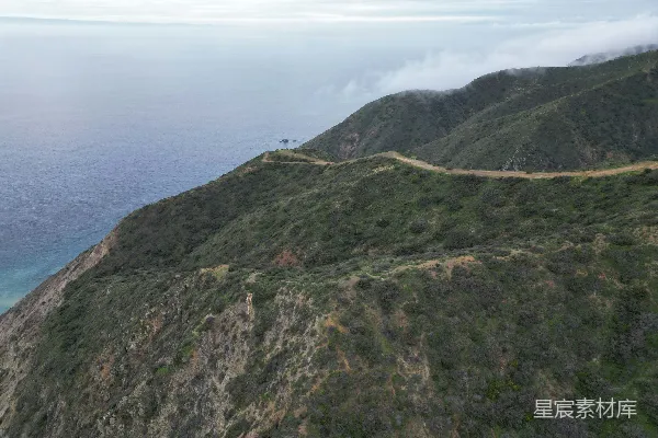 高清摄影 海岸悬崖俯瞰