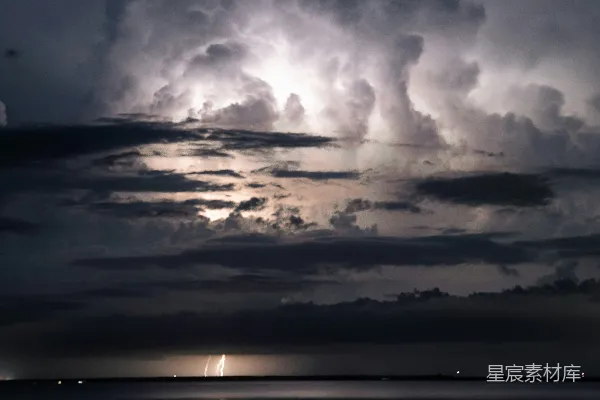 高清摄影 雷电交加的夜空
