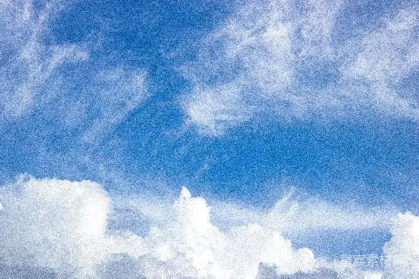 高清摄影 蓝天白云点状效果