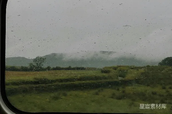 高清摄影 雨中的远方