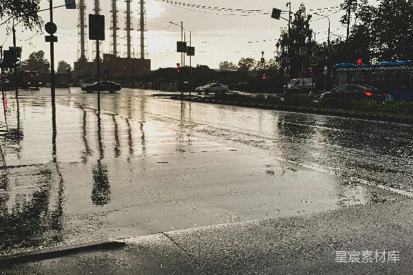 高清摄影 雨后工业区的宁静