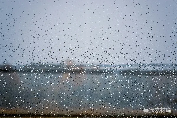 高清摄影 雨滴中的城市剪影
