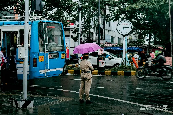 高清摄影 雨中城市街景