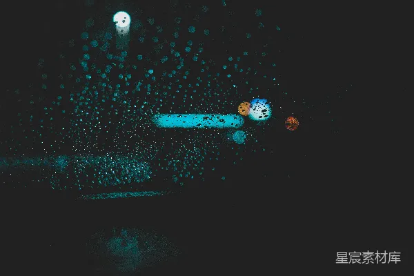 高清摄影 雨夜车窗外的夜景