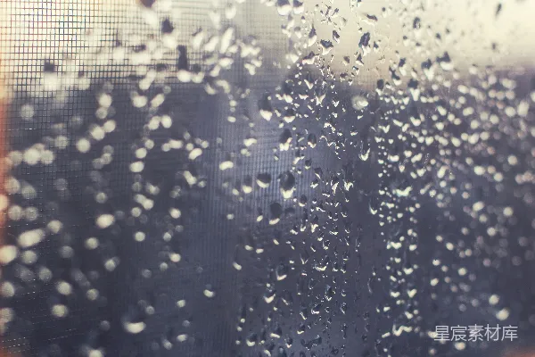 高清摄影 雨滴窗纱
