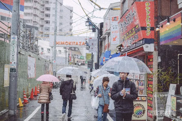 高清摄影 雨中的东京街头