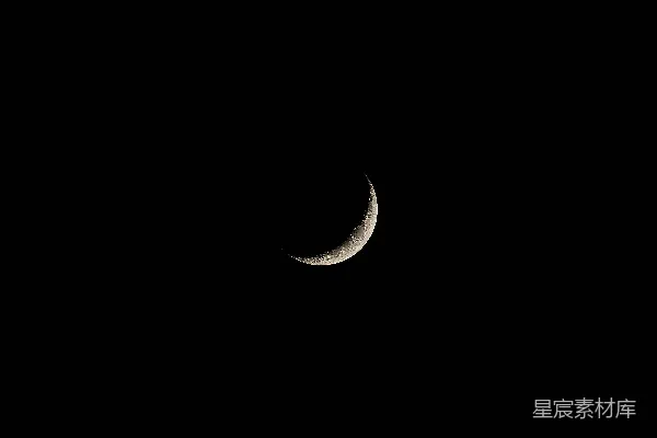 高清摄影 夜空中的新月