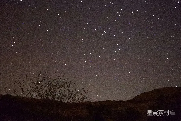 高清摄影 夜晚星空下的荒野