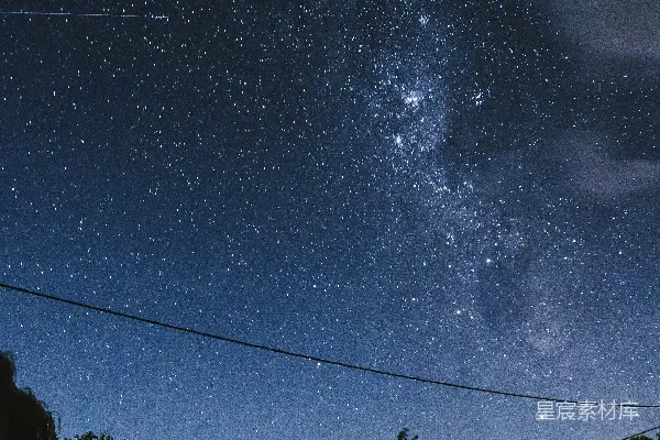 高清摄影 乡村星空下的静谧夜晚