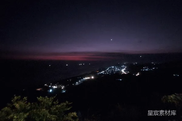 高清摄影 夜幕下的村庄