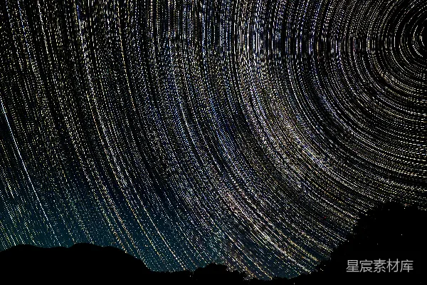 高清摄影 星轨：夜空中的旋转之美
