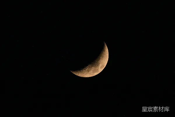 高清摄影 夜空中的新月