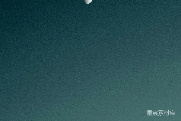 高清摄影 夜空中的弯月