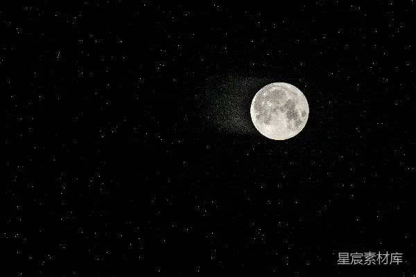 高清摄影 夜空中的圆月