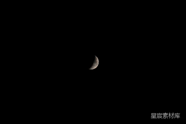 高清摄影 夜空中的新月