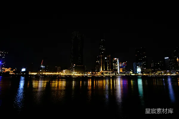 高清摄影 夜幕下的城市剪影
