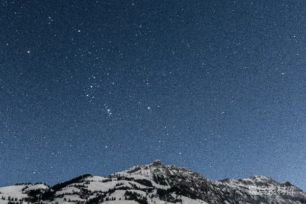 高清摄影 雪山星夜