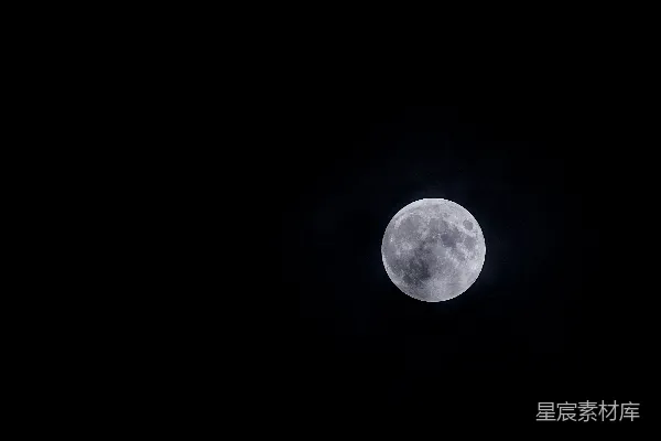 高清摄影 夜空中的圆月