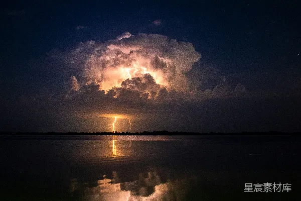 高清摄影 夜空中的雷霆壮丽