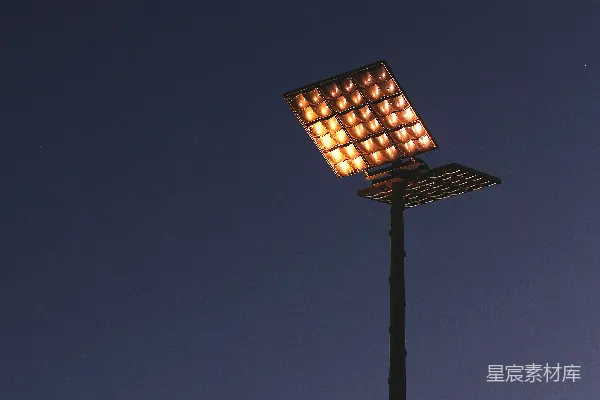 高清摄影 夜晚的户外照明灯