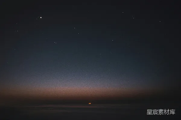 高清摄影 星空下的宁静海岸