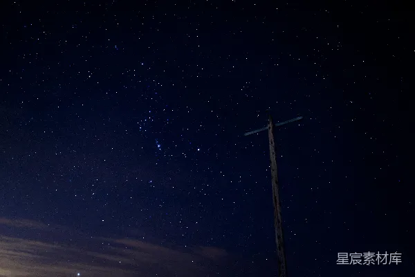 高清摄影 夜空下的十字架