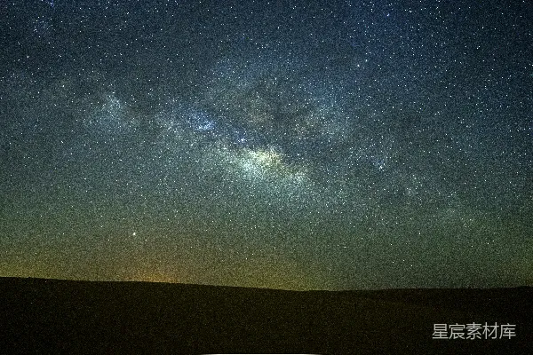 高清摄影 星空下的宁静沙漠