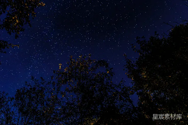 高清摄影 夜幕下的乡村星空