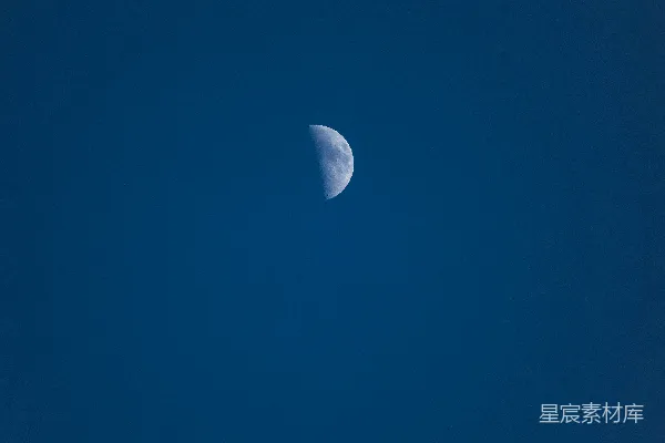高清摄影 夜空中的新月