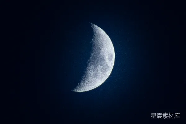 高清摄影 新月夜景