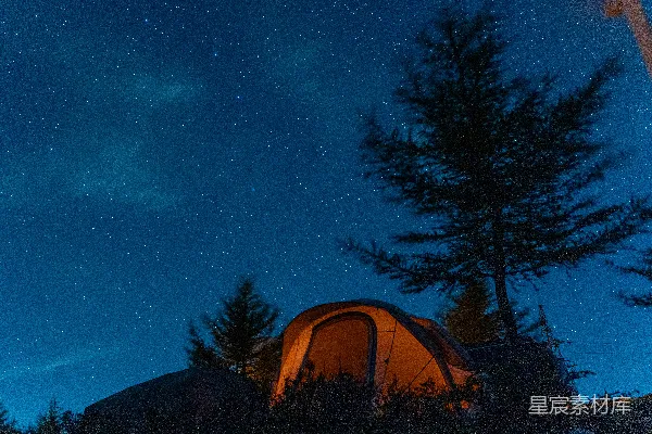 高清摄影 星空下的帐篷